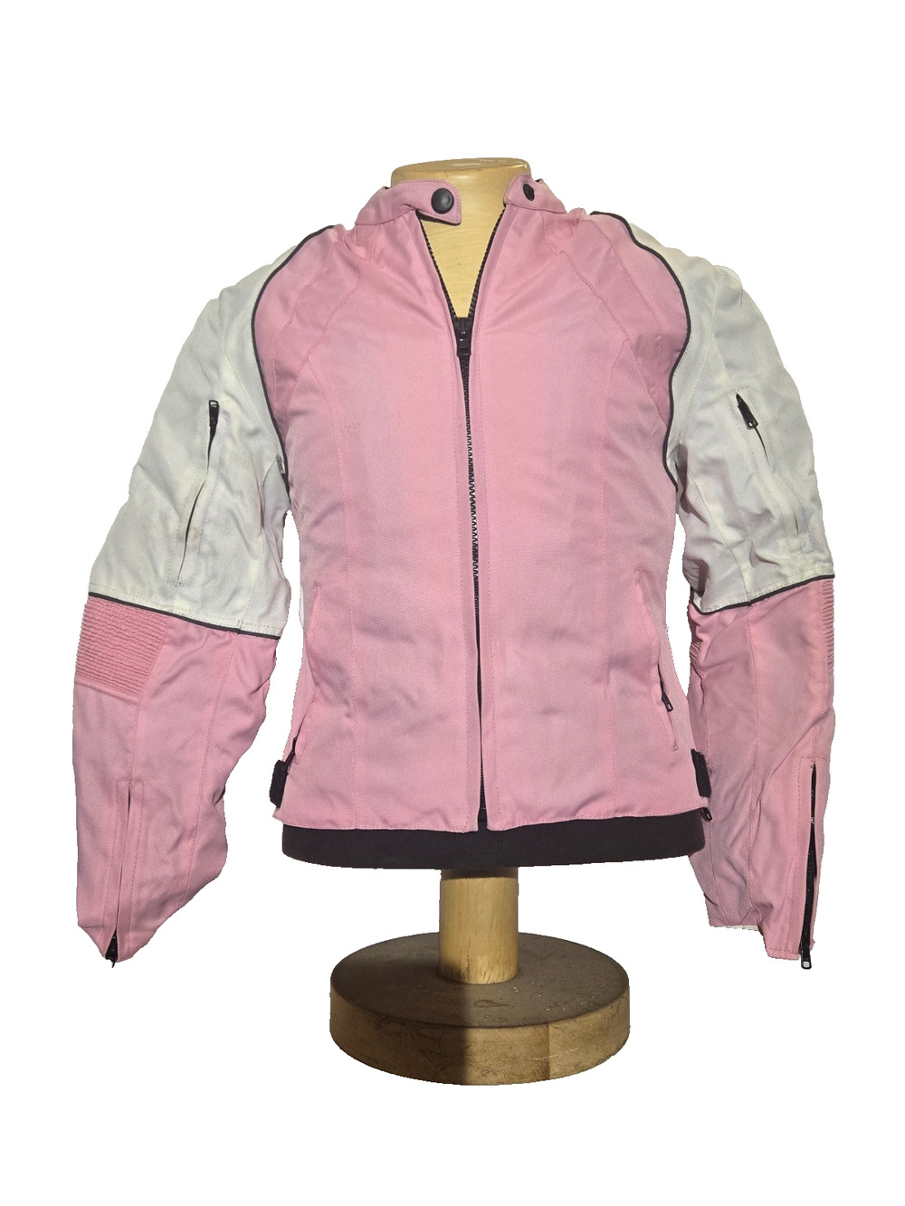 Revolution Gear Pink Lined Cordura Motorcycle Jacket with removable armor Small